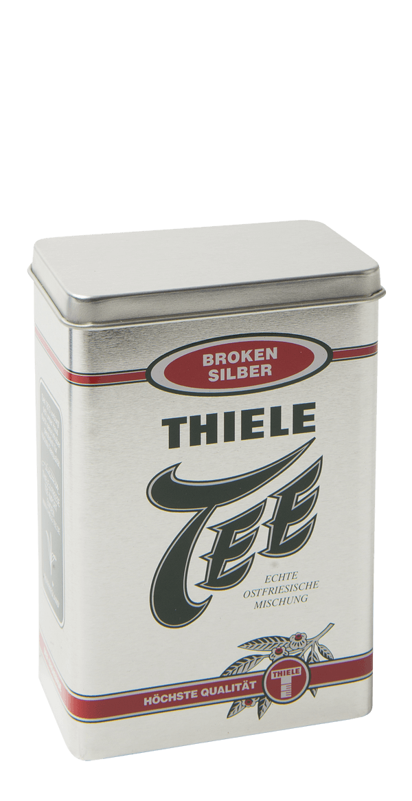 Teedose Broken Silber 100g gefüllt